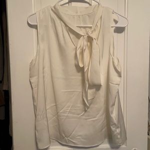 Ivory silk tank top in EUC.